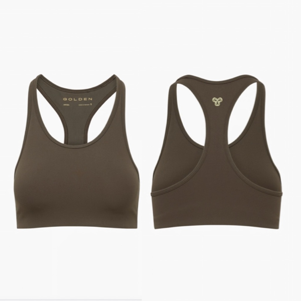 Aritzia Golden PowerSculpt Climb Sports Bra